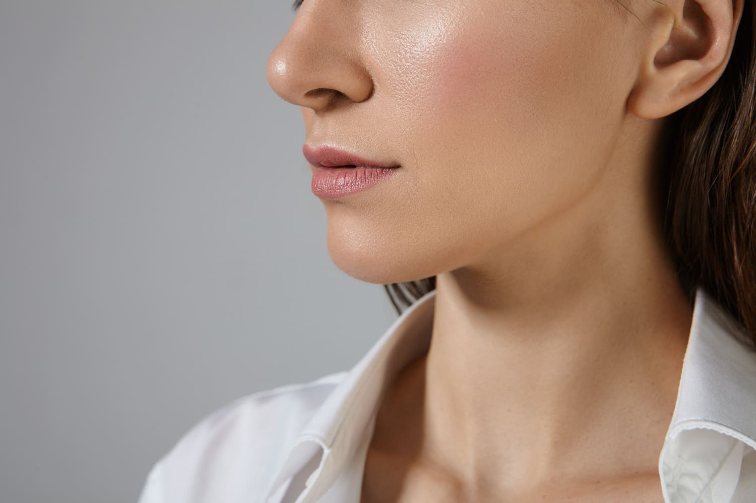 marcación mandibular en mujer